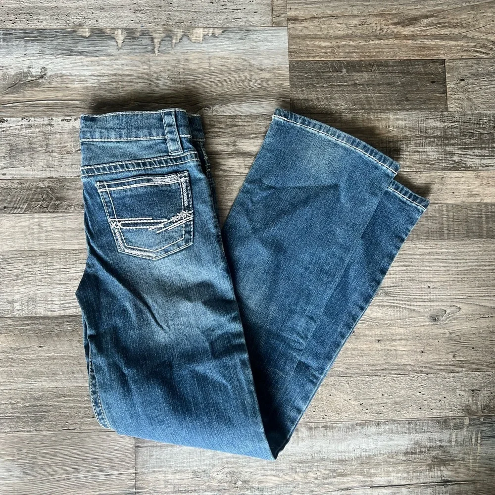 Cruel Girl Blue Boot-Cut Jeans with Faded Denim - Picture 1 of 6